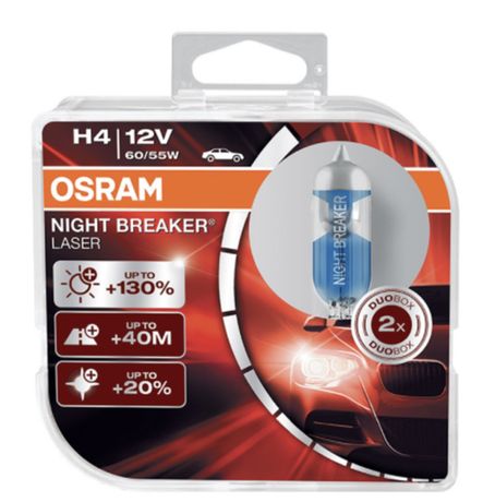 Халогенни крушки Osram Night Breaker Laser H4 2бр/к-т