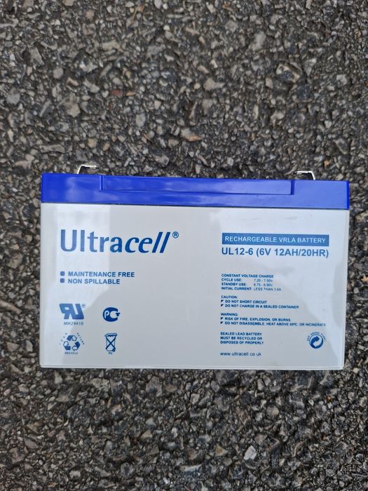 Оловна акумулаторна батерия Ultracell, 6V 12Ah 5бр