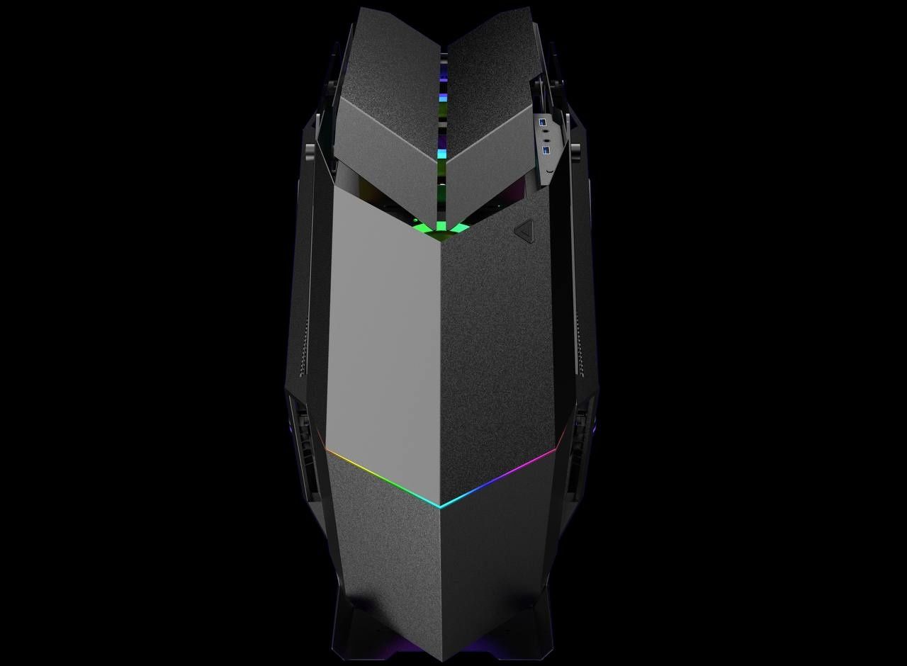 Компьютер корпус ProGaming Neon Black/White case
