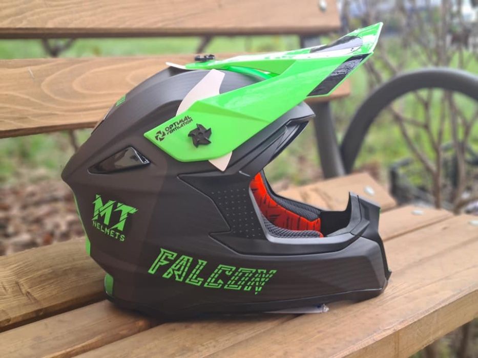 Casca MT Helmet Falcon System Matt Green atv/cross/enduro/moto