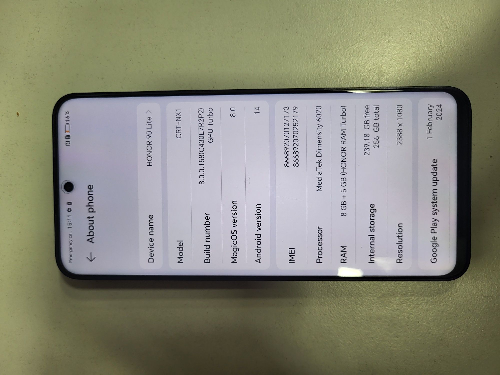 Honor 90 Lite este impecabil ca Nou