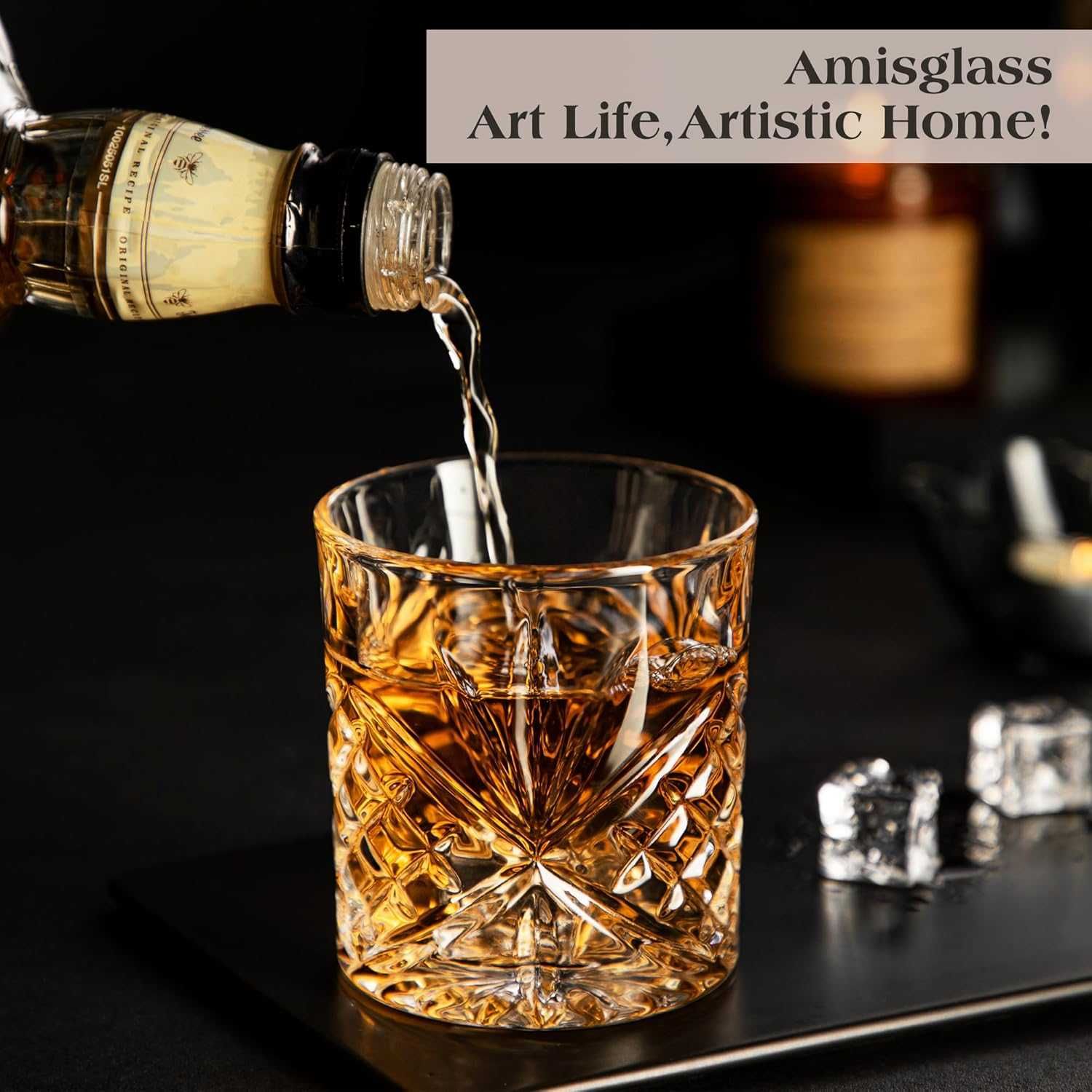 Кристални чаши за уиски Amisglass - комплект от 4 броя