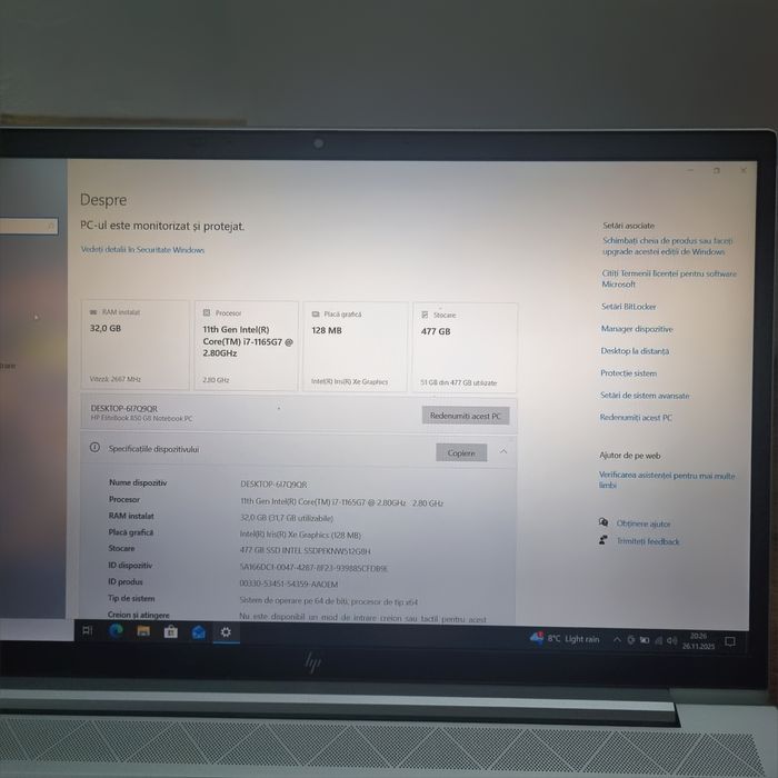 Hp I7-1165G7,32Gb Ram