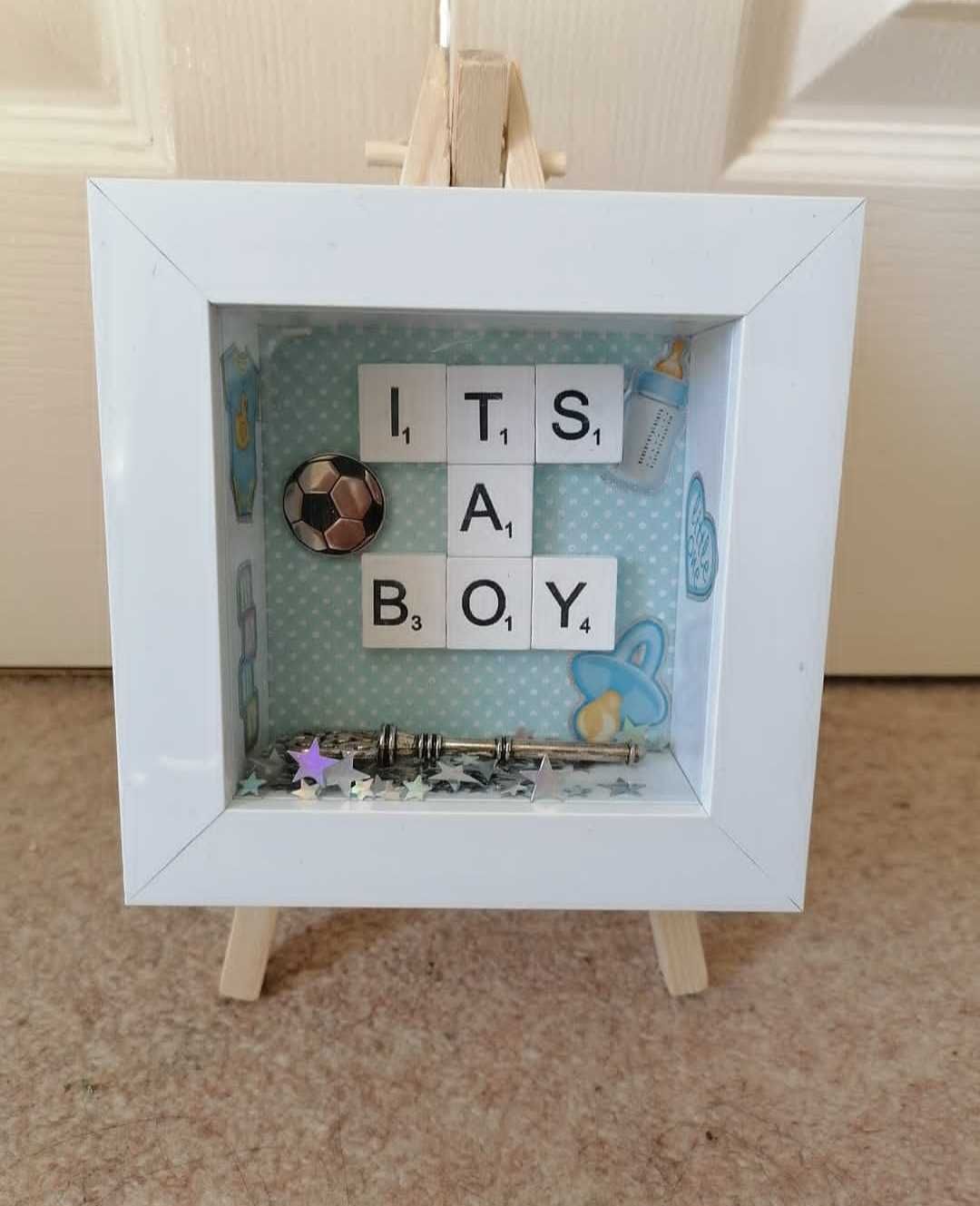 3д рамка,декорация подарък за момче "It's a boy