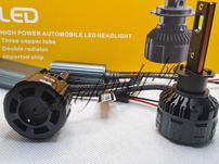 H1 LED 75W 15,000lm V18 Двуточково Активно охлаждане+месинг
