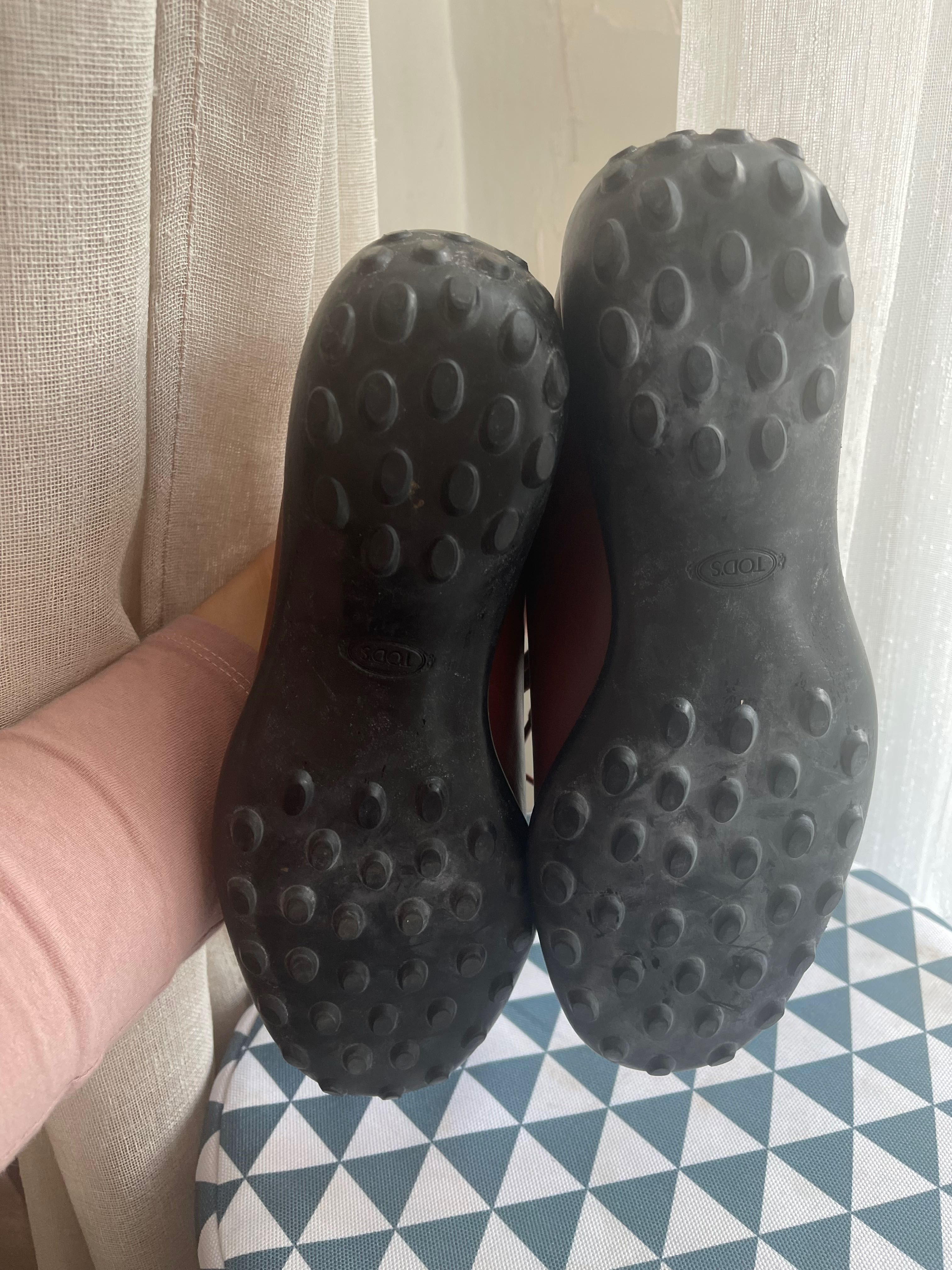 Дамски спортни обувки от кафява кожа с връзки Tod's, размер 35,5