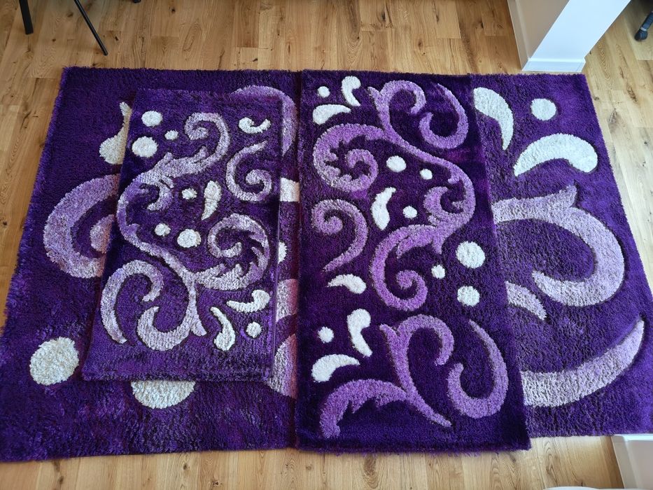 Set 3 covoare Sanat-Vega Mov – fir de mătase, stare excelentă