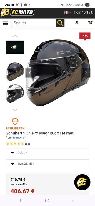 Casca moto M-L noua Schuberth C4 Pro + SC1 Advanced sistem comunicatie