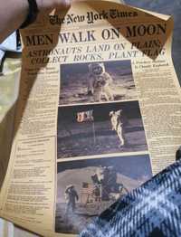 Apollo 11 aterizare Luna ziar 1969 tip poster New York Times USA