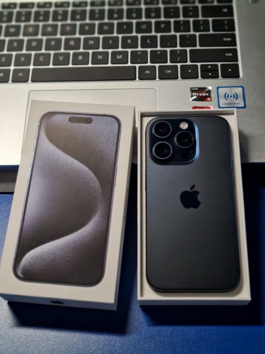 Iphone 15 Pro 256GB, Blue Titanium, achiziție Emag