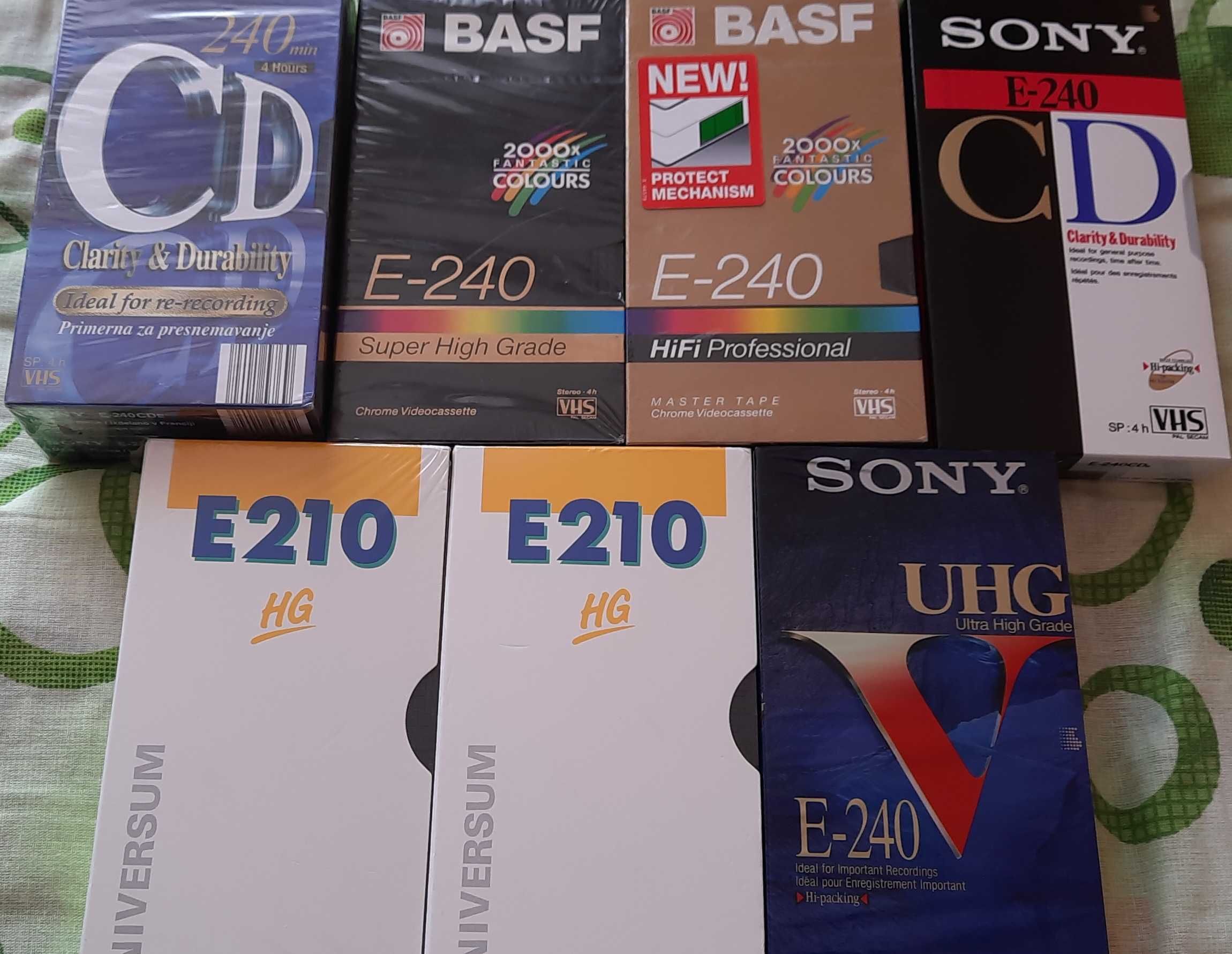 set 8 casete video vhs sigilate