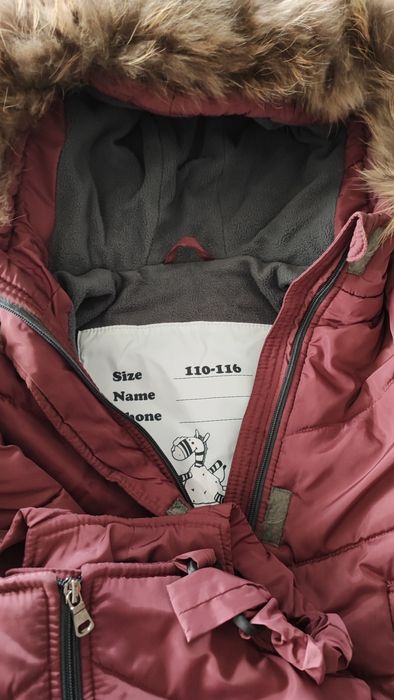Зимно яке и панталон за момиче 110-116