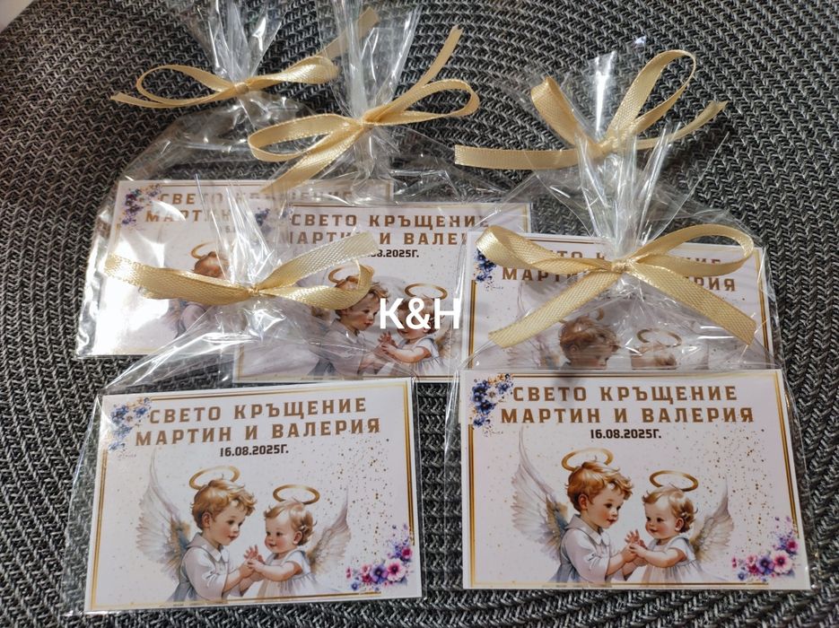 Магнити със снимка подаръци за гости Погача Рожден ден