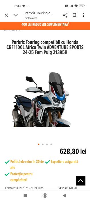 Parbriz Honda Africa Twin