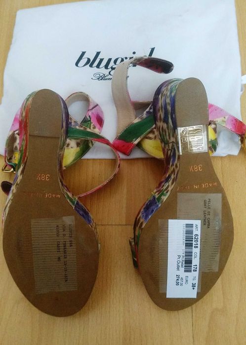 Нови Blumarine Blugirl оригинални дамски обувки размер 38,5 Сандали