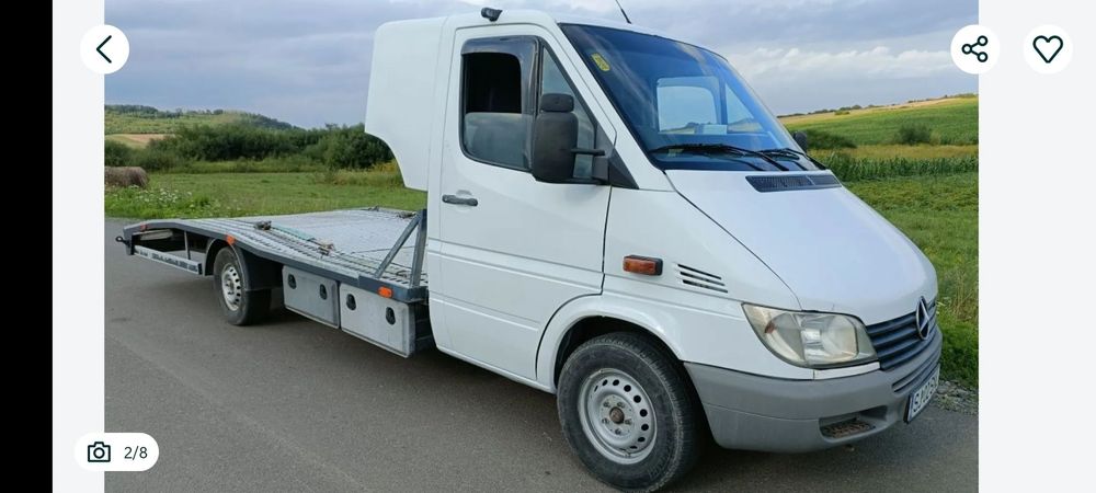 Mercedes-Benz Sprinter 316 Sprinter 316Cdi 2.7, 156CP, Clima, 2005 Platforma, Transport auto