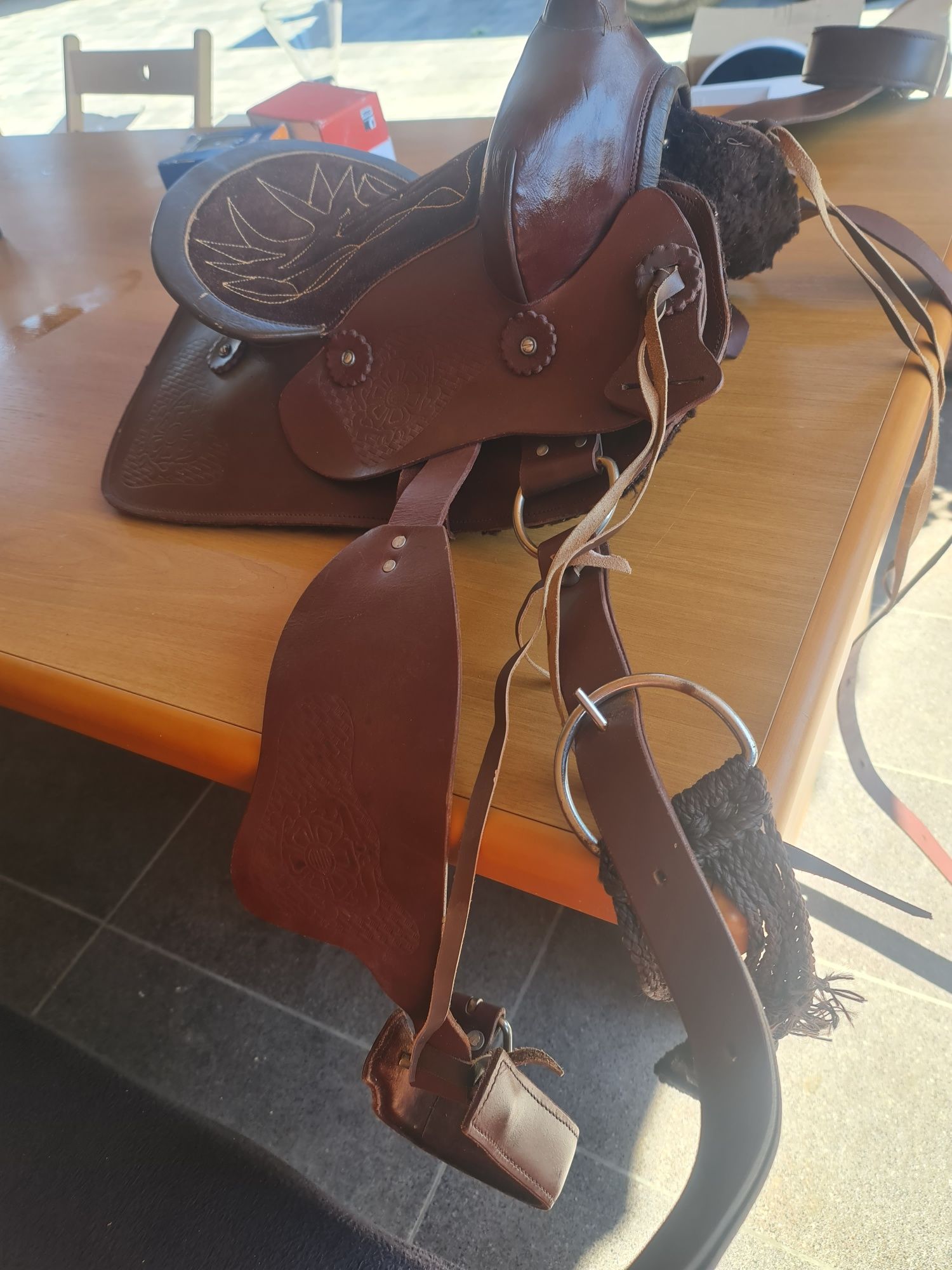 Șa din piele western