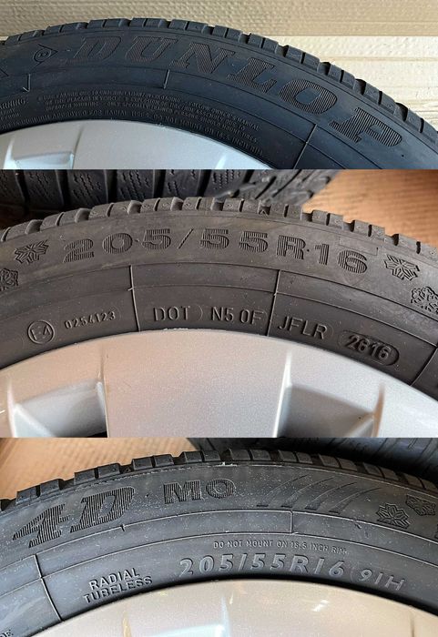 Roti IARNA MERCEDES A B CLA OE 205 55 16 inclusiv senzori presiune