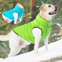 Vestă Jachetă reversibilă impermeabilă iarna caldă pentru câini