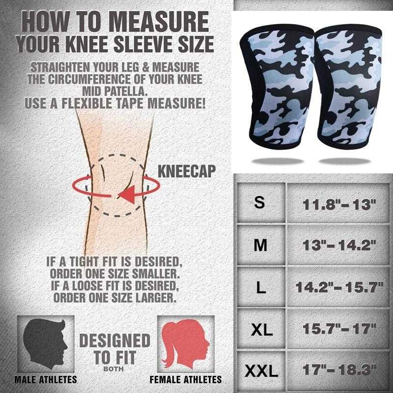 Genunchiere 7 mm M/L/XL ideale Crossfit Weightlifting Squats Running
