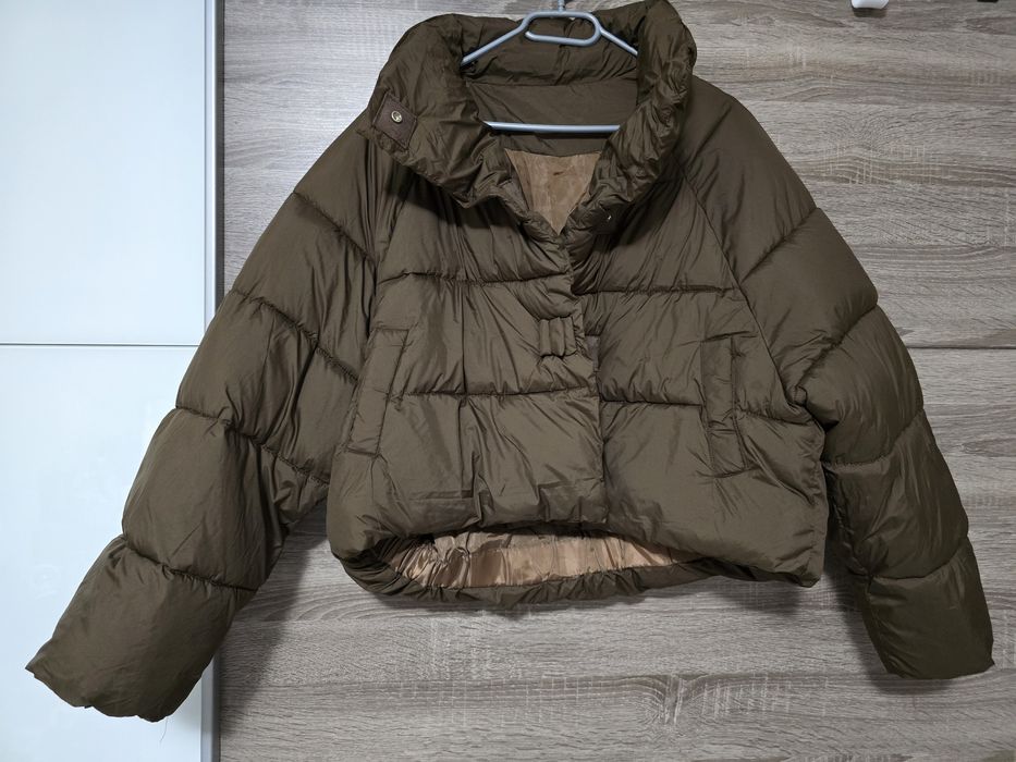 Зимно кафяво пухено яке,oversize