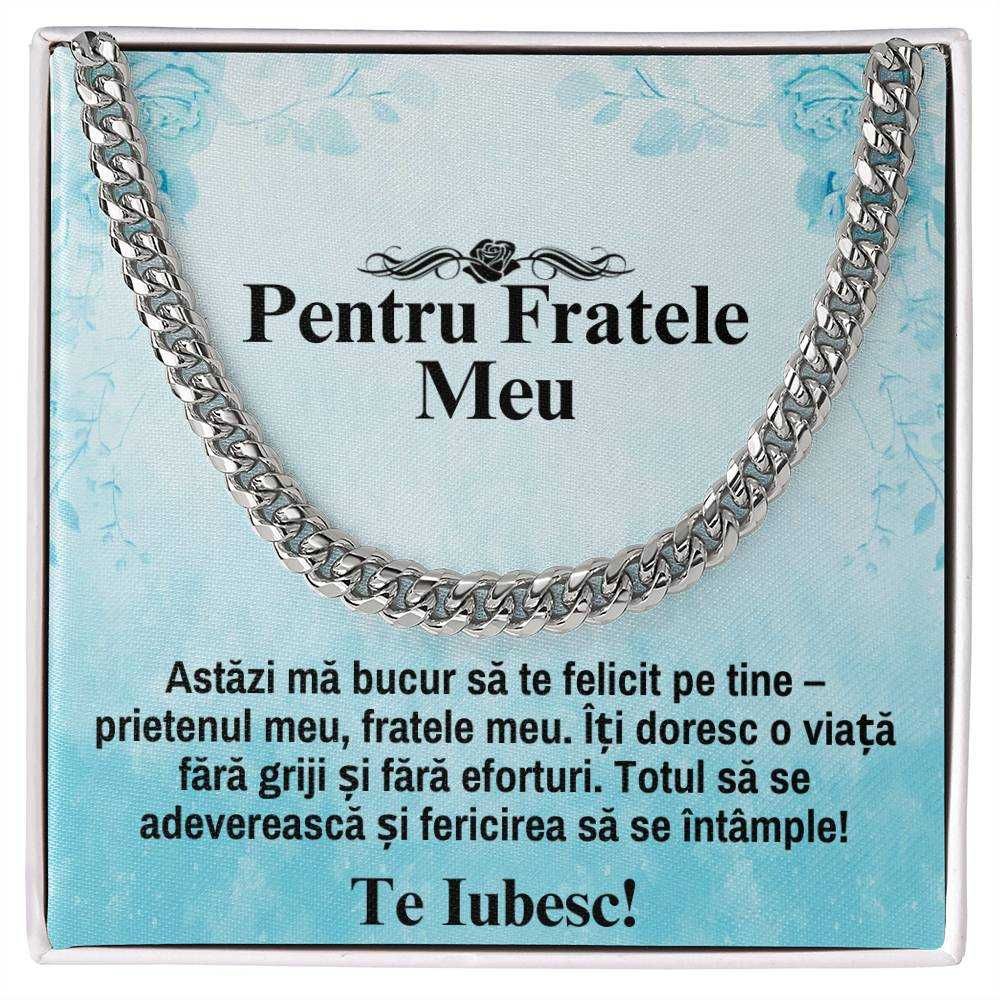 Lant pentru fratele meu, cu mesaj si cutie de bijuterii