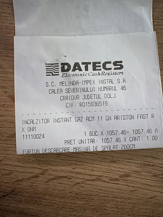 Instant pe gaz Ariston