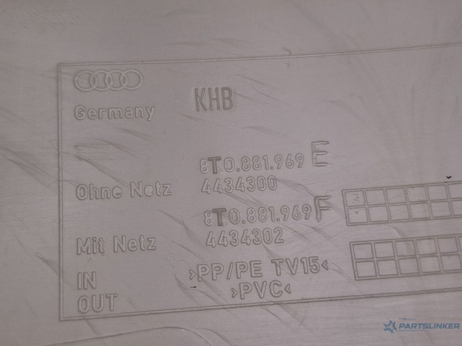 Ornament scaun stanga fata AUDI A4 IV 8K2, B8 2007 - 2015 2.0 TDI CAGB, CJCB, CSUB 8T0881969E