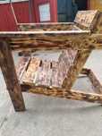 Scaun rustic ars cu flacără – realizat manual cu pasiune