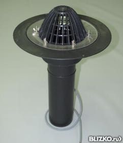 Воронка кровельная с обогревом PLASTFOIL VORTEX D=110 мм, д
350-450мм