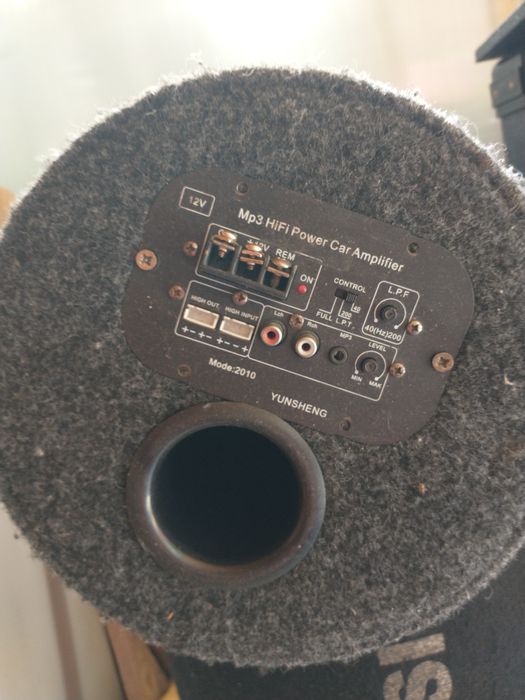 Subwoofer Auto 12v Activ/tube ( 20cm, amp incorporate)