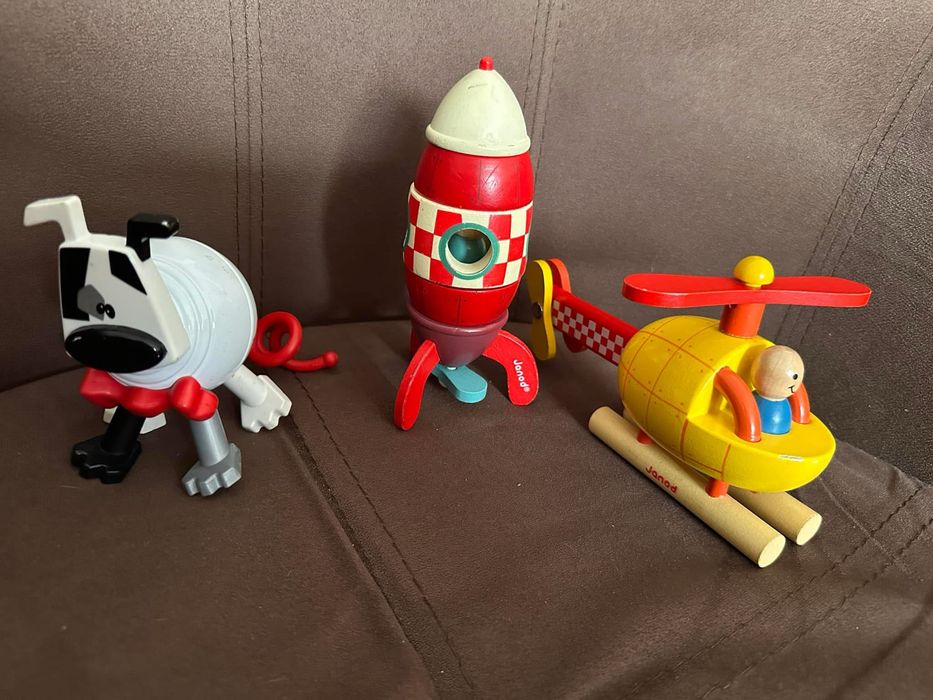 Лот магнитни/ дървени играчки Janod и Mega Bloks