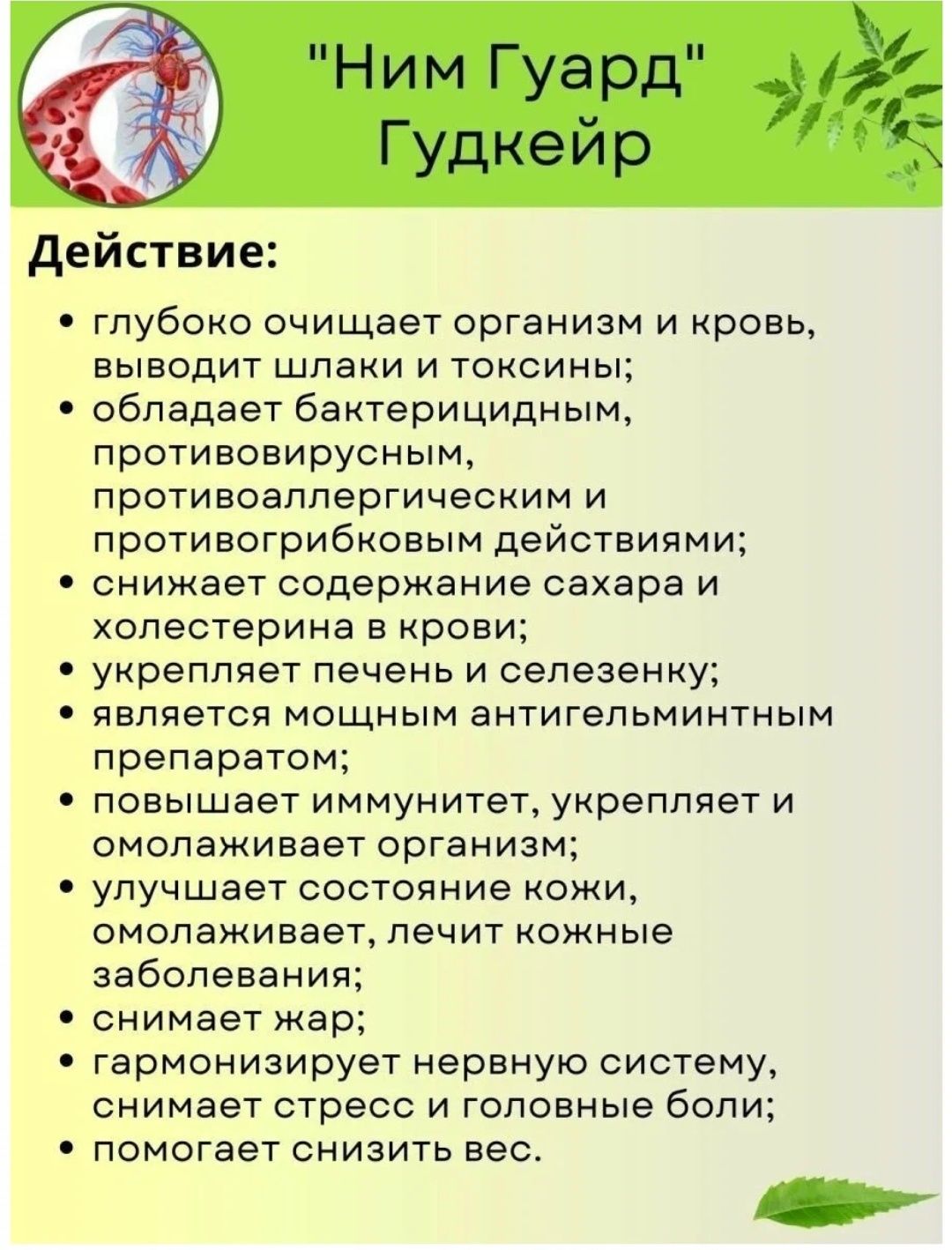 Ним Гуард Гуд Кеар – капсулы для для очищения организма