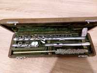 Старинная серебряная флейта Meister Paul Krebs Erlbach Sinfonia ГДР