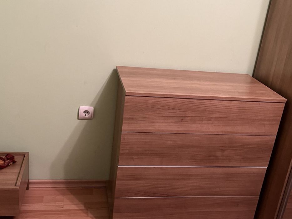 Обзавеждане за спалня 160/200 с матрак, гардероб, скрин, шкафче, легло