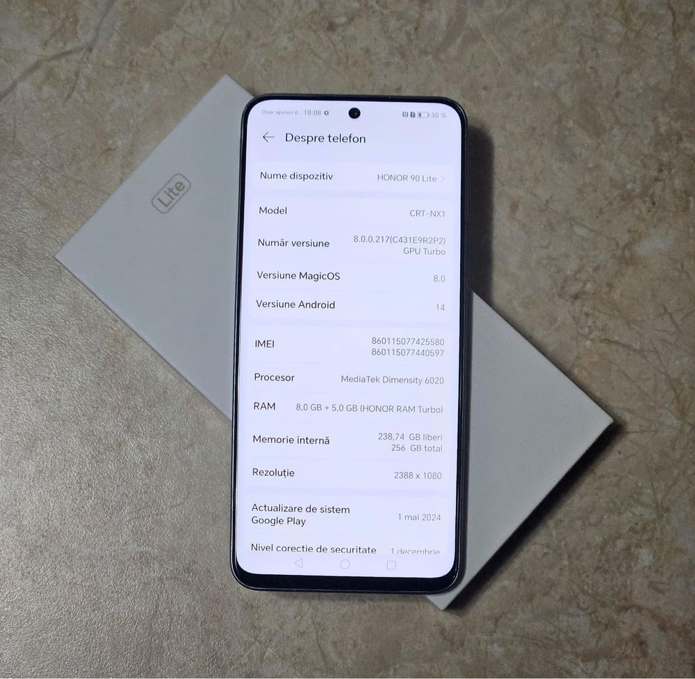 Honor 90 Lite 256 gb ca NOU impecabil