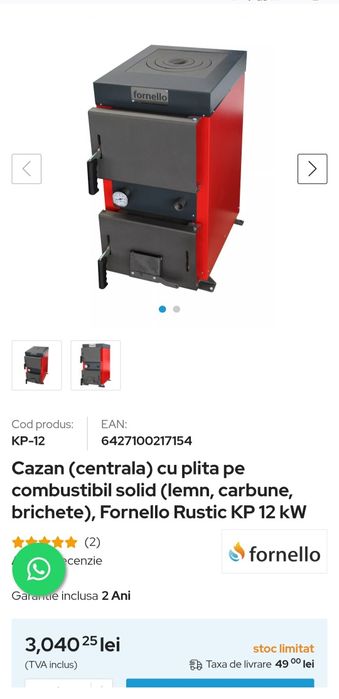 Centrala pe lemne,cărbune,brichete