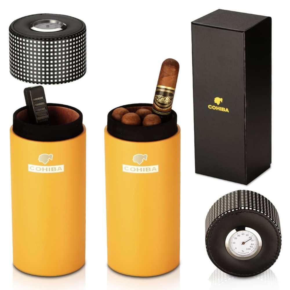 Кожена кутия за пури (хумидор) Cohiba – за 5-6 пури