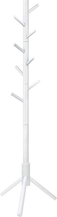 Cuier lemn SEANTUA, 8 carlige, alb, reglabil