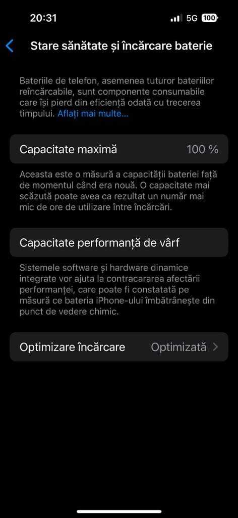 iPhone 15, 128GB, 7 cicluri de încărcare, factură/garanție/ca nou