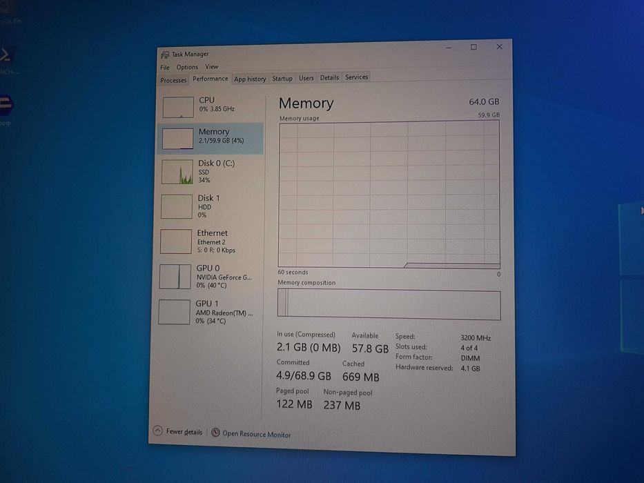 PC Gaming Ryzen 5 GTX 1650 64GB RAM 4TB