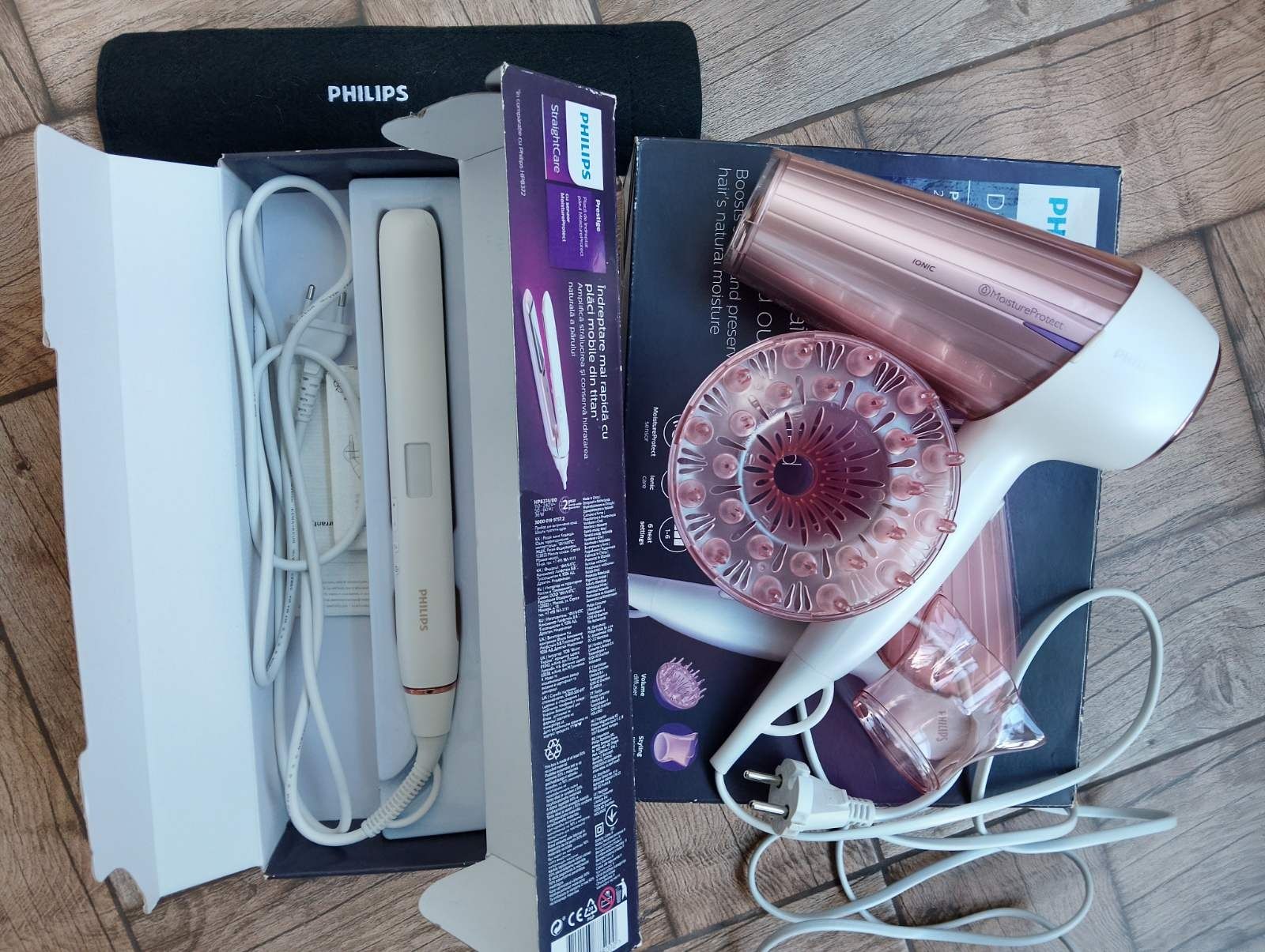 Преса и сешоар filips moistureprotect straightener