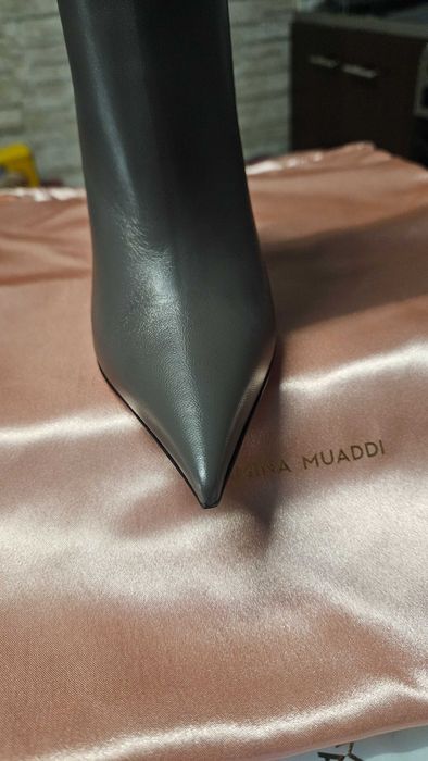 Cizme Amina Muaddi AMUD-WZ369 gri