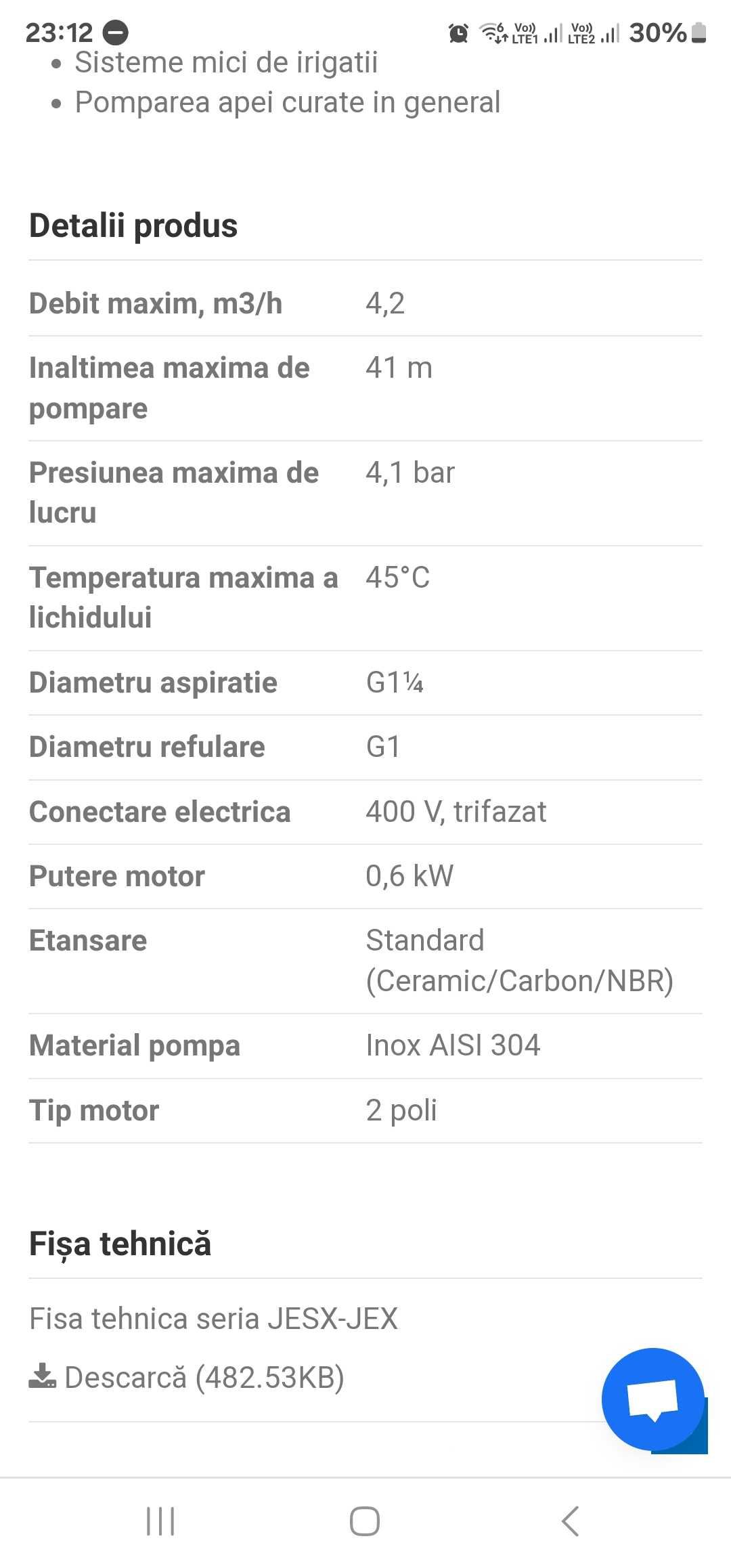 Pompa apa ebara jex/a 080