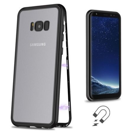 Husa Samsung Galaxy S8 Plus Magnetica 360 grade Black +folie de sticla