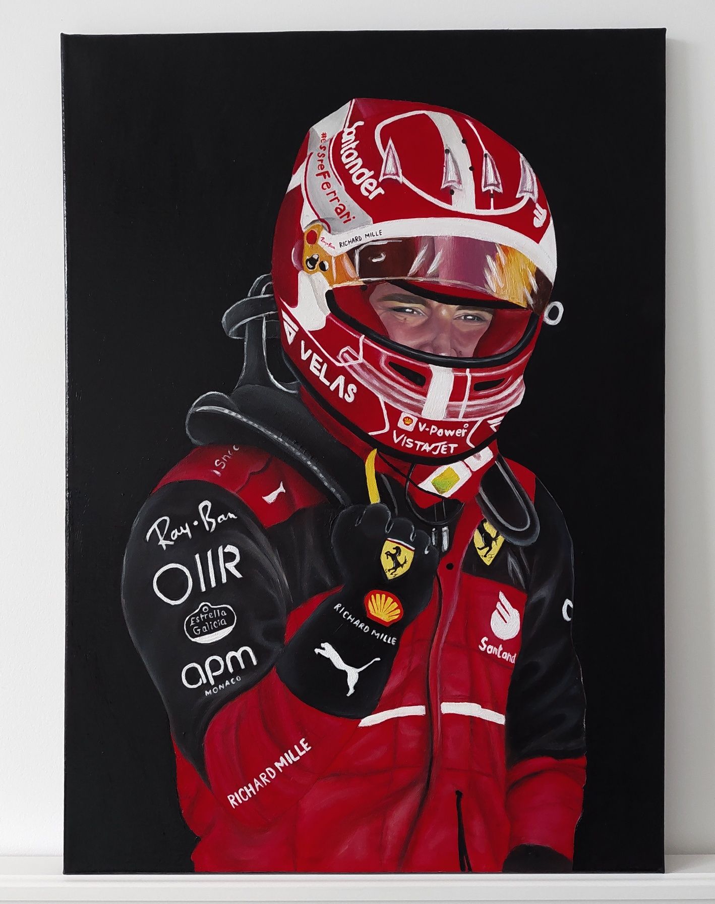 Pictura în ulei - Charles Leclerc F1