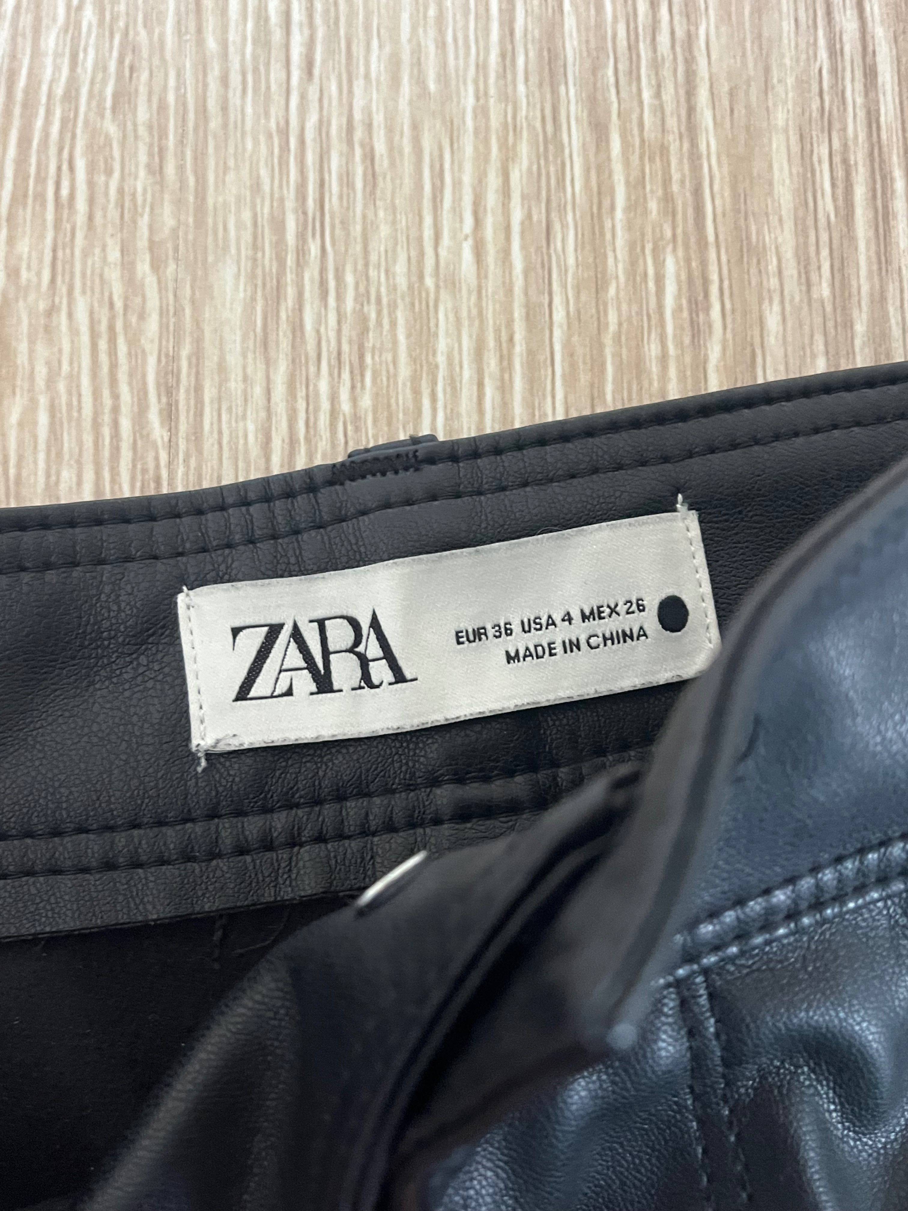 Кожен панталон Zara
