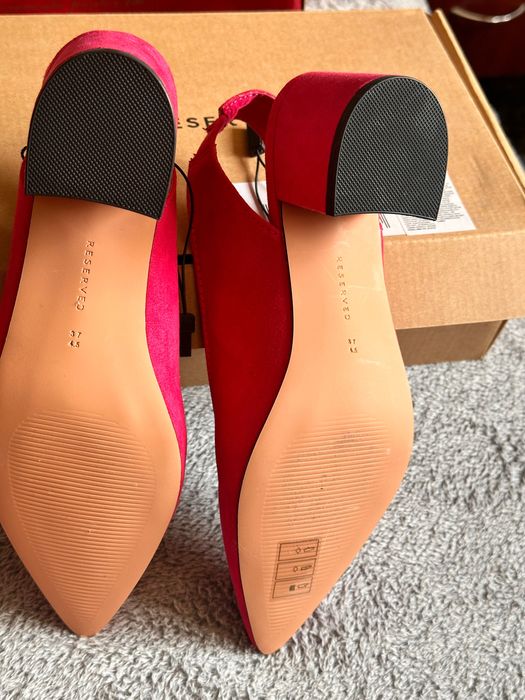 Pantofi roz sling back Reserved,37