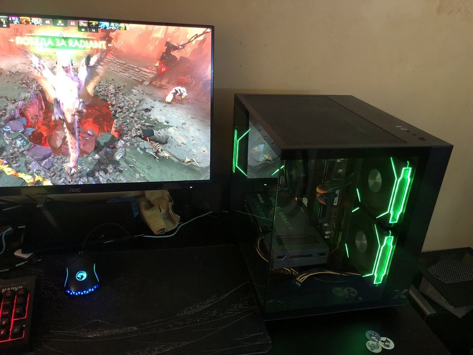 Геймърски Компютър Ryzen 5 3600X + RTX 3060 Ti 8GB | 16GB RAM | ARGB