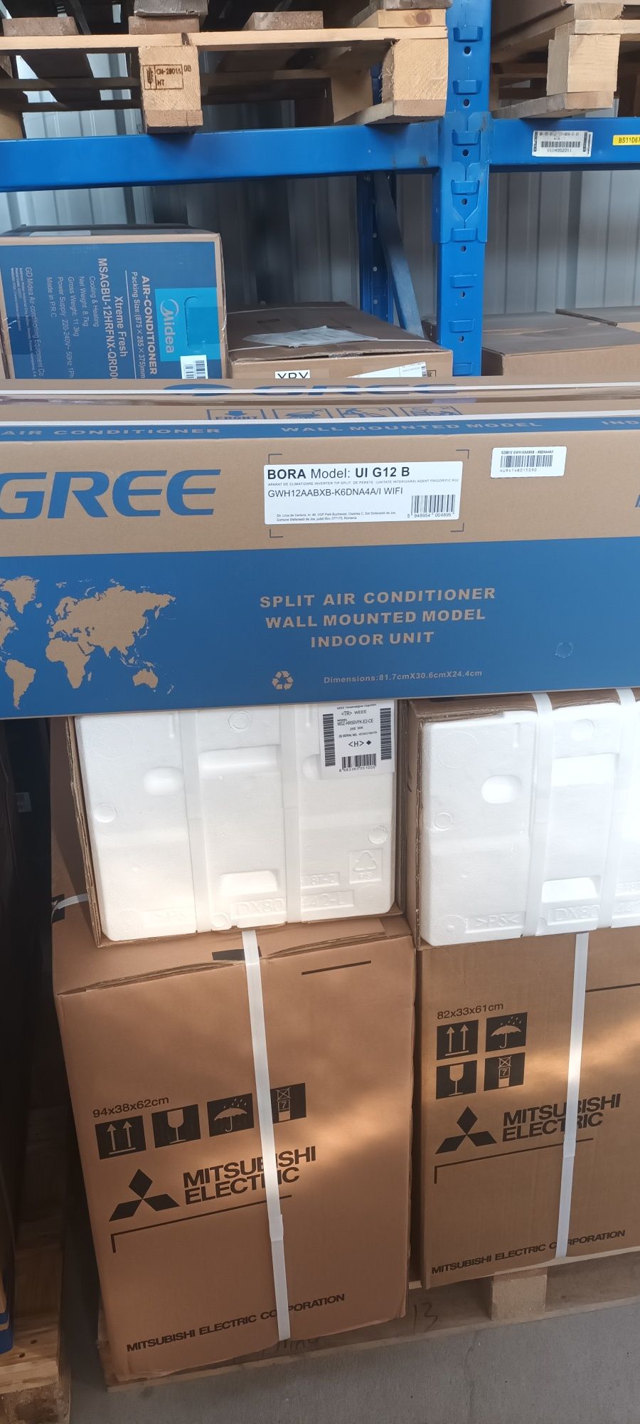 Aparat AC Gree Bora A4 Silver 12000 BTU Inverter/Wi-FI